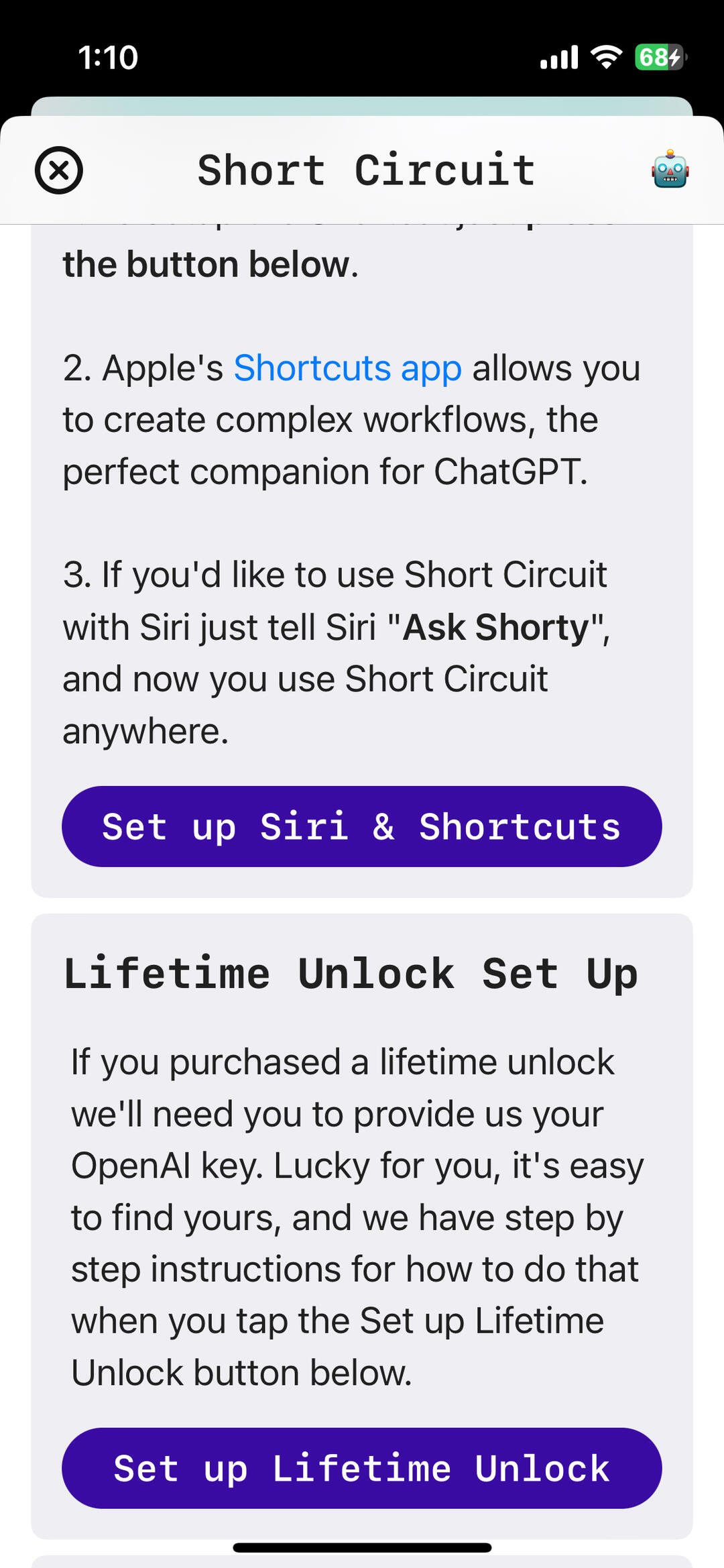 Shorty the Short Circuit robot